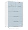 Dresser with Plastic Drawers, Storage Cabinet with 6 Drawers, Closet Drawers Tall Clothes Organizer,Playroom,Bedroom Furniture,Blue-Grey